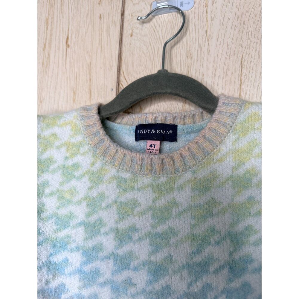 Andy & Evan Houndstooth Knitted Pullover Sweater 4T - Picture 2 of 4